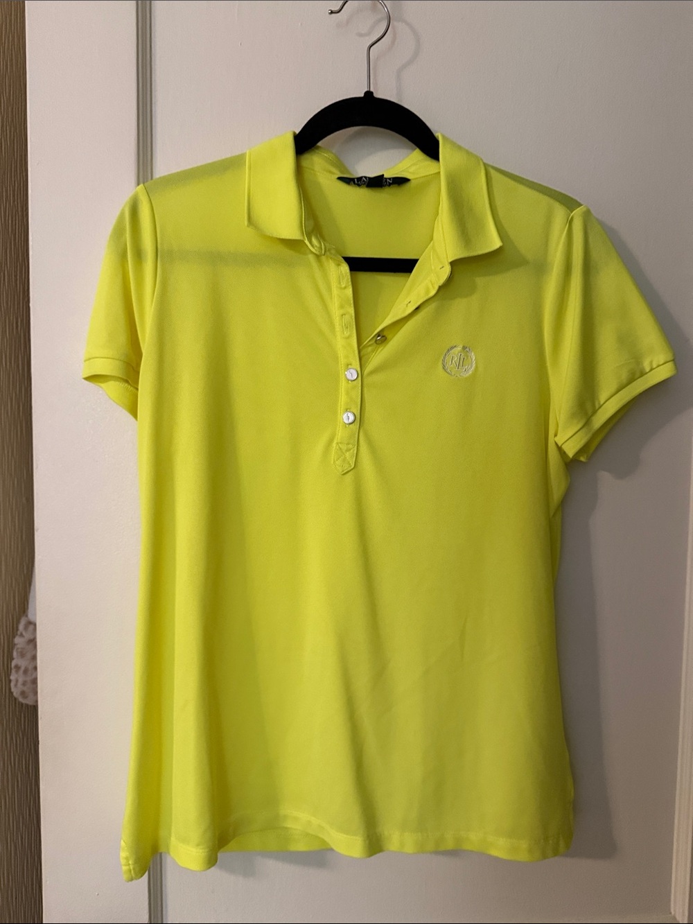Ralph Lauren Neon Yellow Short-Sleeve Button-Down Polo